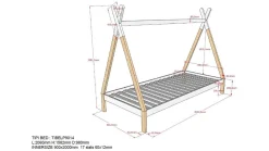 Bed Tipi verhoogd