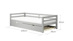 Bedbank Bobbie met onderschuifbed