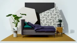 Boxspring Blocks vlak met gestoffeerd matras