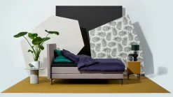 Boxspring Blocks vlak met gestoffeerd matras