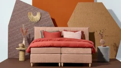 Boxspring Edge vlak met gestoffeerd matras