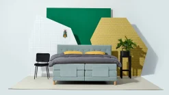 Boxspring Grid verstelbaar met gestoffeerd matras