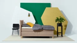 Boxspring Grid verstelbaar met gestoffeerd matras