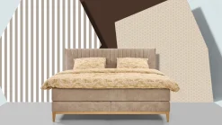 Boxspring Nove vlak met gestoffeerde matras