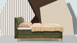 Boxspring Nove vlak met gestoffeerde matras