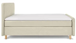 Boxspring Round vlak met gestoffeerd matras en voetbord