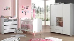 Complete babykamer Kiddy met commode, opzet en 3-deurs kast