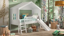 Halfhoogslaper HuisBed met glijbaan