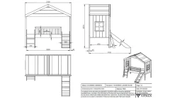 Halfhoogslaper HuisBed met glijbaan
