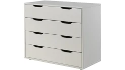 Halfhoogslaper Pino met commode met 4 laden en boekenkast