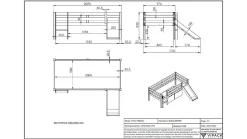 Halfhoogslaper Pino met glijbaan