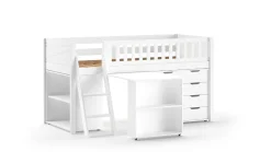 Halfhoogslaper Scott met bureau, boekenkast en commode