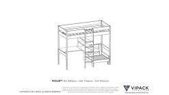 Hoogslaper Pino met slaapbank