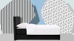 Opbergbed Mani met gestoffeerd matras