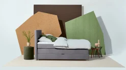 Opbergboxspring Square met gestoffeerd matras