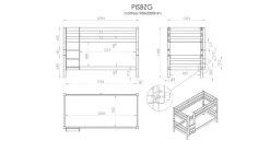 Stapelbed Pino 140 cm hoog