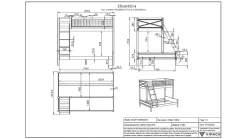 Stapelbed Scott 3-persoons
